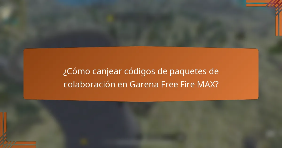 ¿Cómo canjear códigos de paquetes de colaboración en Garena Free Fire MAX?