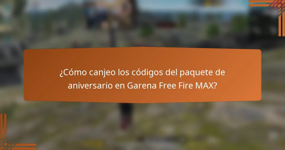 ¿Cómo canjeo los códigos del paquete de aniversario en Garena Free Fire MAX?