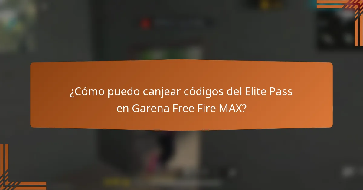 ¿Cómo puedo canjear códigos del Elite Pass en Garena Free Fire MAX?